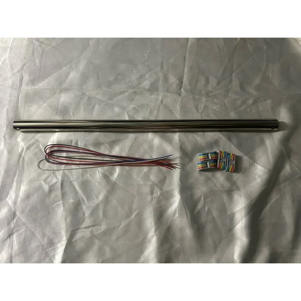 24 in. Brushed Steel Extension Downrod, 1/2 in. Inside Diameter